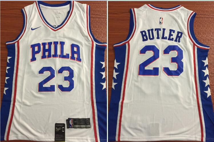 Men Philadelphia 76ers #23 Butler White Nike Game NBA Jerseys